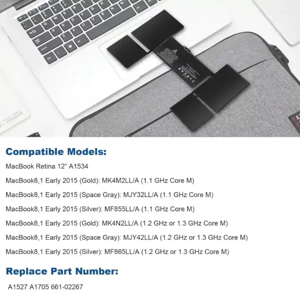 Laprite MacBook 12 " A1534 Battery 2