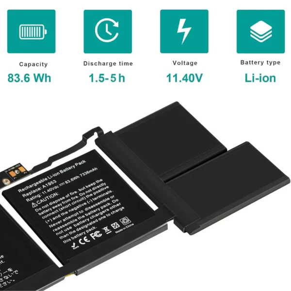 Laprite Macbook Pro 15" A1990 Battery 2
