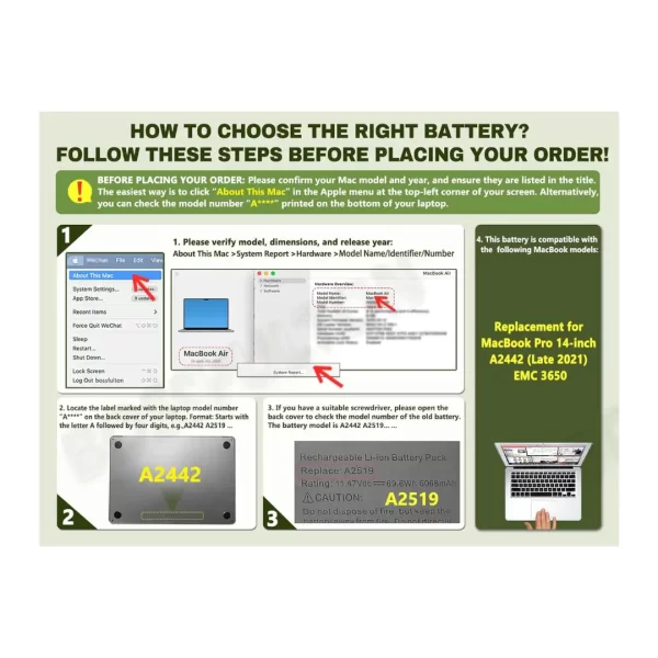 Apple A2442 Battery